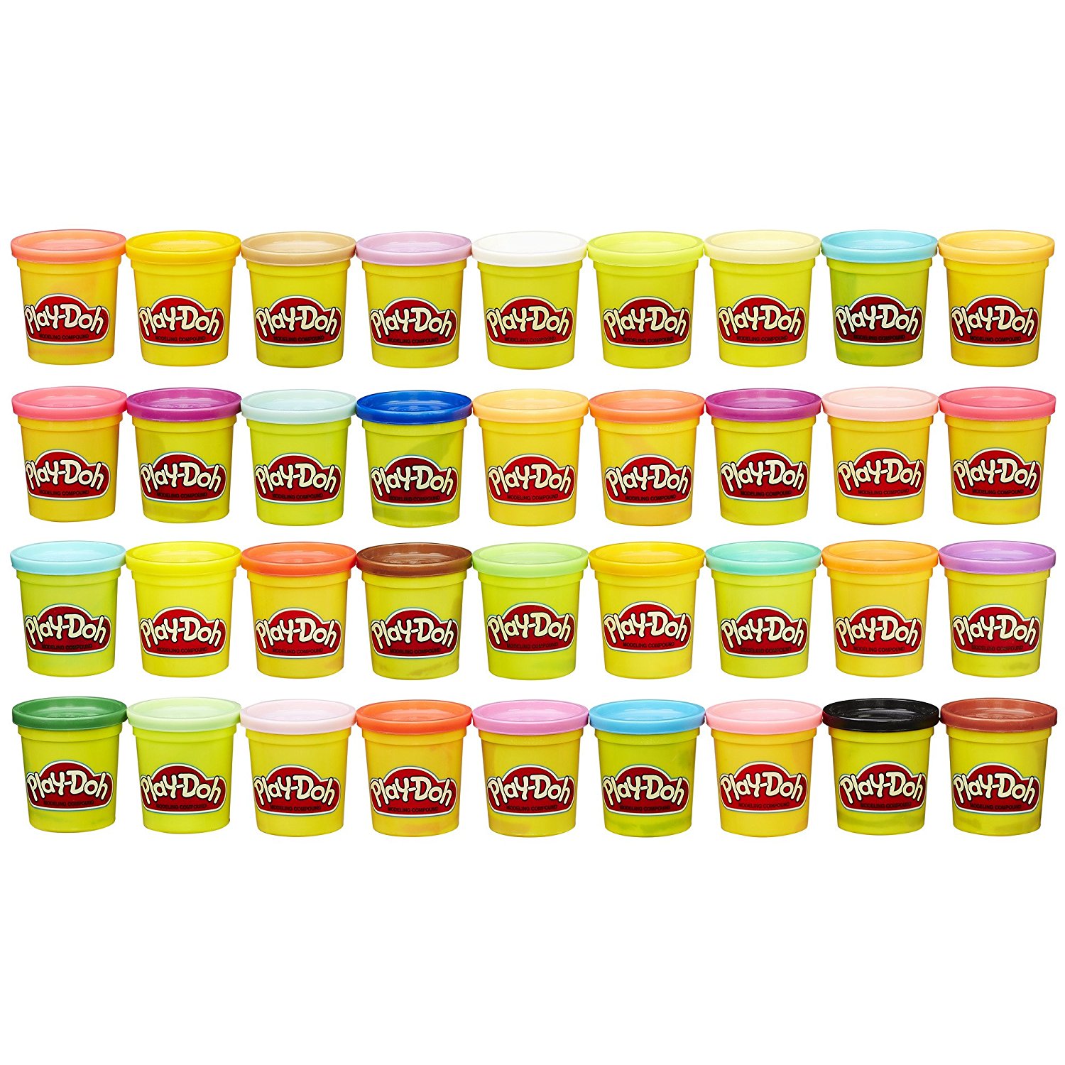 Play-Doh Modeling Compound 36-Pack Case of Colors, Non-Toxic